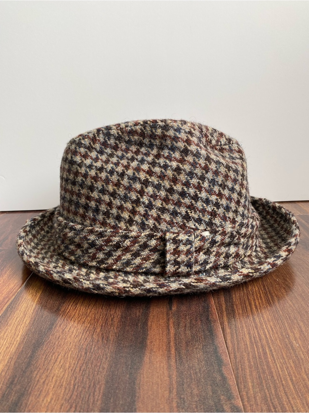VTG Harris Tweed Resistol Men’s Wool Fedora Trilby Brown Check Hat Size 7